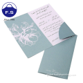 Wedding Invitation Card Customized Folded Paper Laser Cut Engraved Gift Cards Supplier